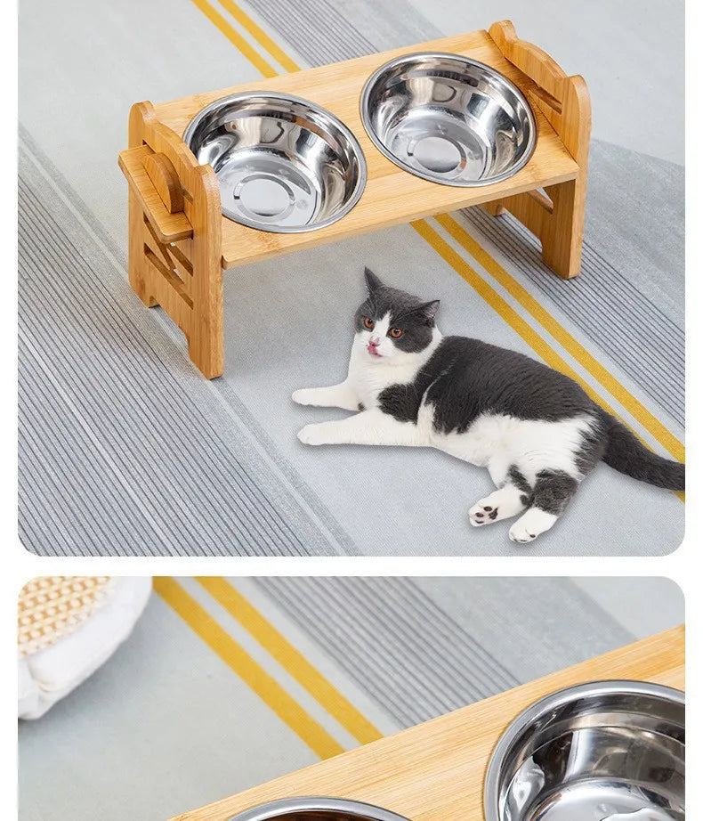 Elevated Pet Bowl Stand - Adjustable Bowl Stand