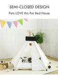 Pet Teepee Tent - Cat Teepee Bed - Dog Teepee House