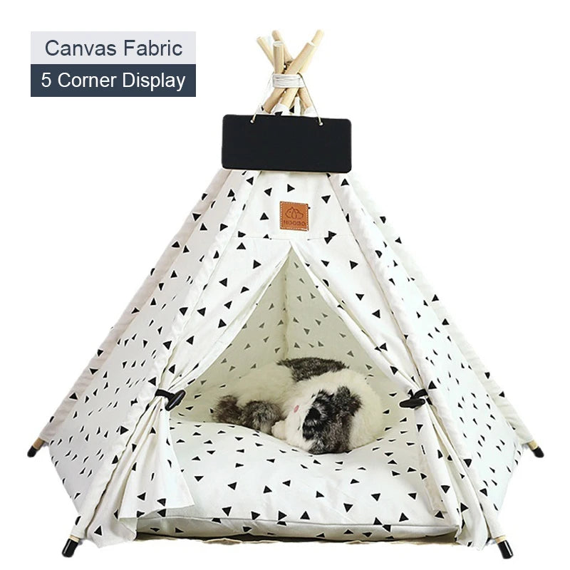 Pet Teepee Tent - Cat Teepee Bed - Dog Teepee House