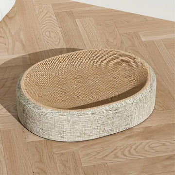 Cat Scratch Pad - Oval Cat Scratcher - Cat Bed Scratcher
