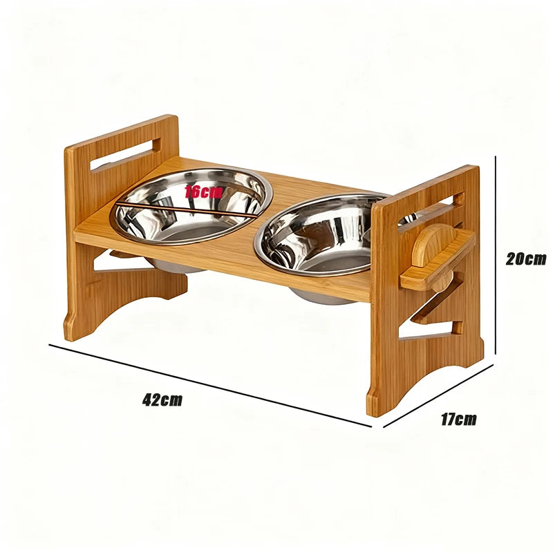 Elevated Pet Bowl Stand - Adjustable Bowl Stand
