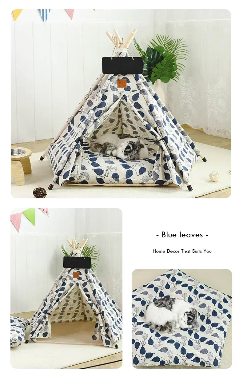 Pet Teepee Tent - Cat Teepee Bed - Dog Teepee House