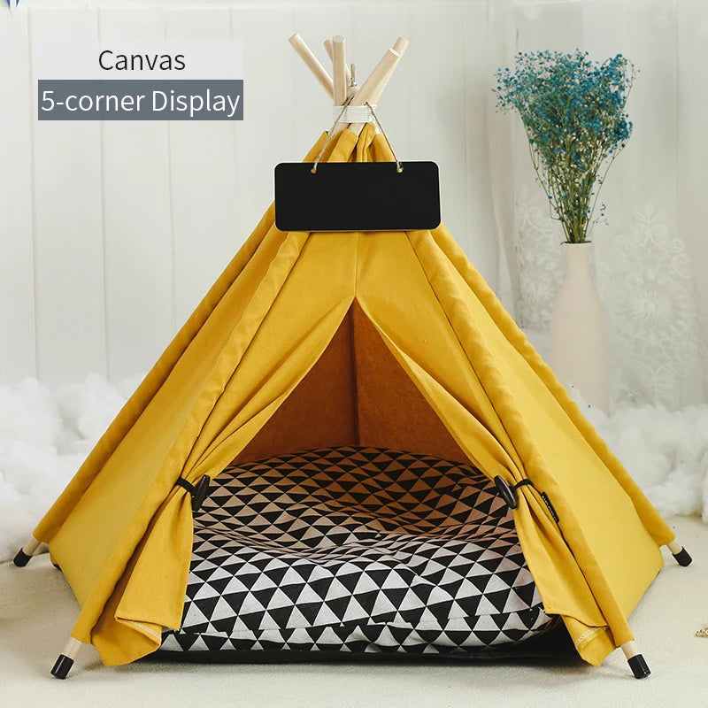 Pet Teepee Tent - Cat Teepee Bed - Dog Teepee House