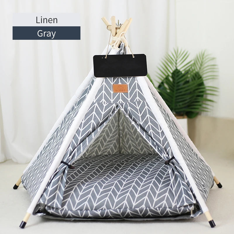 Pet Teepee Tent - Cat Teepee Bed - Dog Teepee House