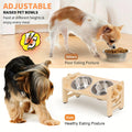 Adjustable Pet Bowl Stand - Cat Dog Feeder - Elevated Pet Bowls