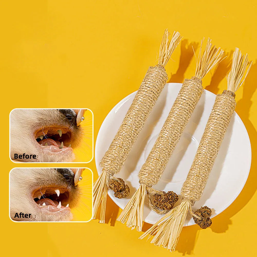 Kitten Chew Stick - Hemp Rope Cat Toy - Cat Teething Chew