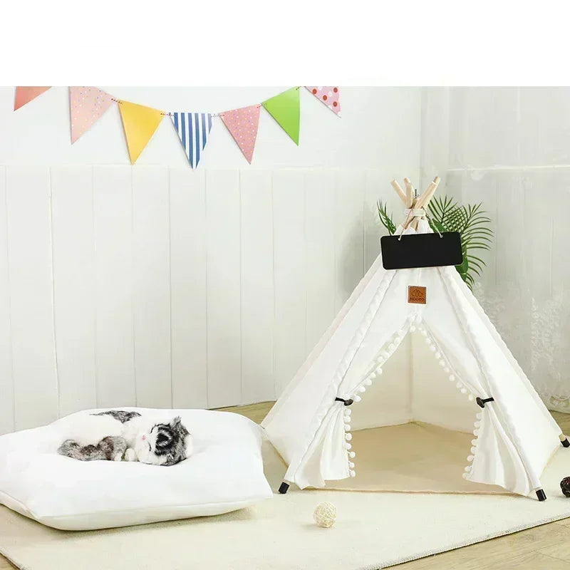Pet Teepee Tent - Cat Teepee Bed - Dog Teepee House