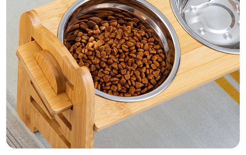 Elevated Pet Bowl Stand - Adjustable Bowl Stand