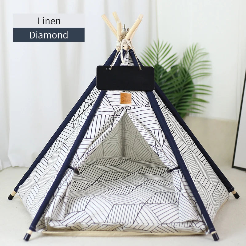 Pet Teepee Tent - Cat Teepee Bed - Dog Teepee House