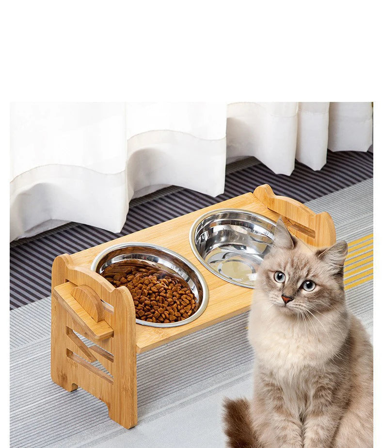 Elevated Pet Bowl Stand - Adjustable Bowl Stand