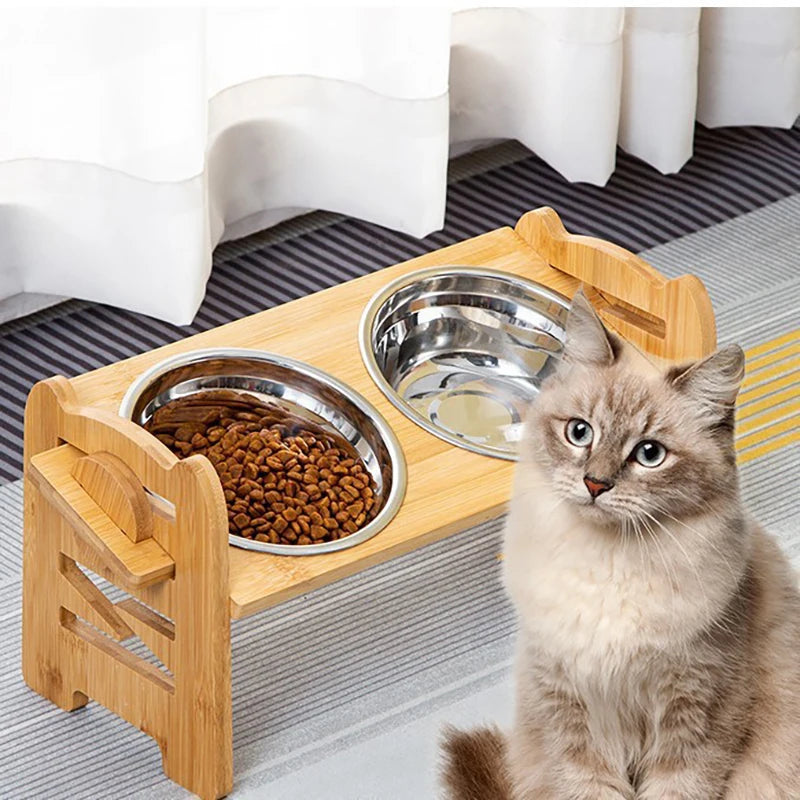 Elevated Pet Bowl Stand - Adjustable Bowl Stand