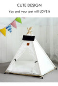 Pet Teepee Tent - Cat Teepee Bed - Dog Teepee House