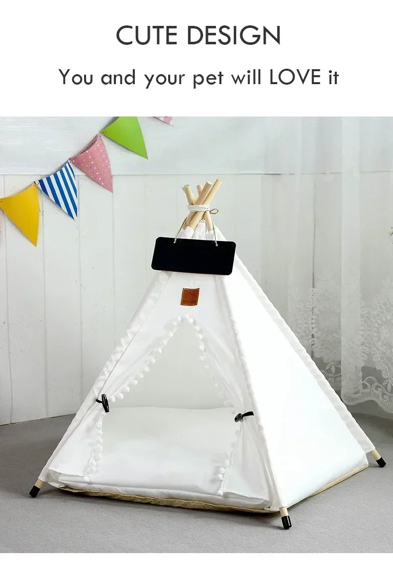Pet Teepee Tent - Cat Teepee Bed - Dog Teepee House
