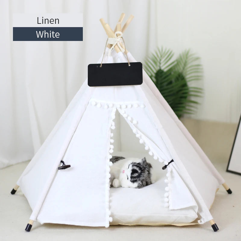 Pet Teepee Tent - Cat Teepee Bed - Dog Teepee House